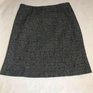 Preppy Tweed Tulip Skirt Black White 12P